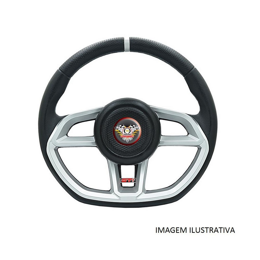 Volante de Direção Modelo Golf Prata com Cubo RD Volantes VE4005PRCV123