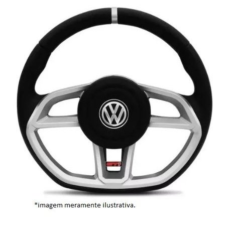 Volante de Direção Modelo Golf Prata com Cubo RD Volantes VE4005PRCV117