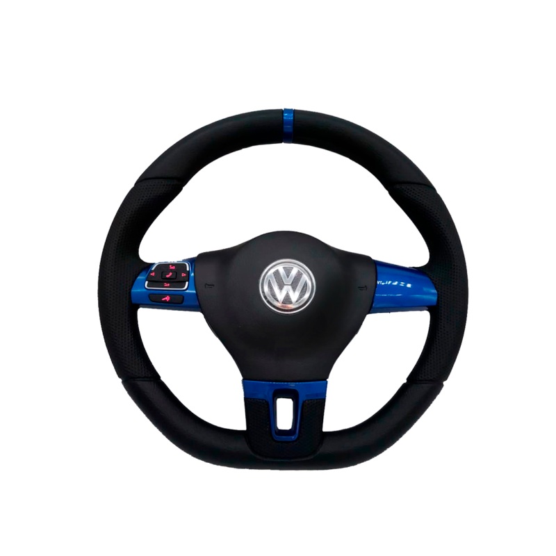 Volante de Direção Modelo Jetta Led Azul Mustang Guia Acessorios GAA00639