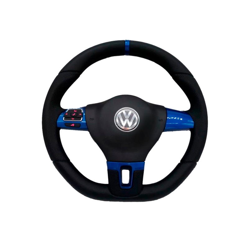Volante de Direção Modelo Jetta Led Azul Mustang Guia Acessorios GAA00638