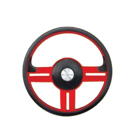 Volante de Direção Universal Esportivo Rally Vermelho sem Cubo Haste HVRYSC006